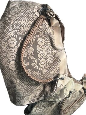 Nada Sawaya Hobo Bag ..Woven Lace-Pattern Shoulder Bag in Beige - Women's Tote